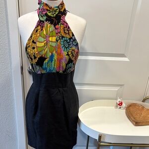 EUC Trina Turk Ibis Halter Scarf Dress